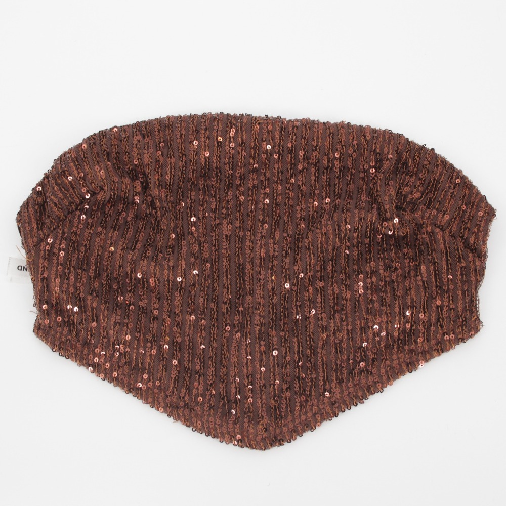 7DAY‎ WKND Women's Brown Sequin Bandana Kerchief Tube Top Size Small